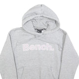 BENCH Womens Grey Hoodie UK 10 Cotton Blend Pullover Casual Sweatshirt