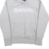 BENCH Womens Grey Hoodie UK 10 Cotton Blend Pullover Casual Sweatshirt