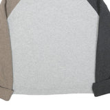 FRENCH CONNECTION Womens Beige & Grey Colourblock Plain Turtle Neck Jumper Wool