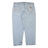 CARHARTT Mens Jeans Blue Regular Straight Denim Medium W42 L30 Workwear Zip