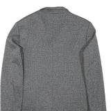 ZARA Mens Grey & Black Wool Blend Tailored Jacket L Woven Classic Formal