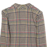 VALENTINO Womens Red Beige Check Blazer L Woven Button Jacket Classic Tailored