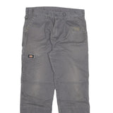 DICKIES Mens Cotton Blend Grey Regular Fit Straight Leg Trousers W34 L30