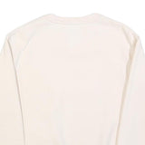 ELLESSE Womens Cream Sweatshirt Crew Neck UK 10 Cotton Pullover Casual