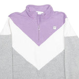 FILA Womens Purple & White & Grey Sweatshirt Pullover XL Half Zip Casual Sports