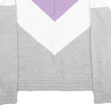 FILA Womens Purple & White & Grey Sweatshirt Pullover XL Half Zip Casual Sports