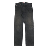 LEVI'S 501 Mens Black Regular Straight Denim Dark W30 L32 Classic Button Fly