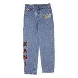 KARL KANI Mens Regular Blue Denim Jeans W30 L30 Cotton Blend Zip Pockets
