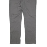 GUESS Mens Cotton Blend Grey Slim Straight Trousers W36 L30 Casual Smart Zip