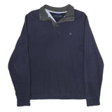TOMMY HILFIGER Mens Blue Classic Jumper Long Sleeve Crew Neck Cotton S Casual