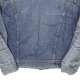 LEE Womens Blue Denim Jacket L Cotton Blend Button Closure Casual Outerwear