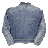 LEE Womens Blue Denim Jacket L Cotton Blend Button Closure Casual Outerwear