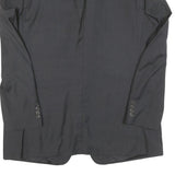 Mens Black Wool Blend Classic Tailored Jacket L Button Closure Plain Formal Wear