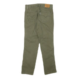 LEVI'S Womens Cotton Blend Green Regular Straight Trousers W27 L25 Button