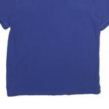 TOMMY HILFIGER Mens Blue Cotton Short Sleeve Polo Shirt L Logo Embroidered