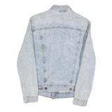 LEVI'S Mens Blue Denim Jacket S Cotton Blend Plain Button Closure Classic Fit