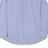 TOMMY HILFIGER Mens Blue & White Striped Shirt XL Classic Cotton Blend Button
