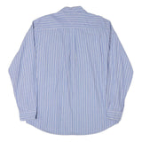 TOMMY HILFIGER Mens Blue & White Striped Shirt XL Classic Cotton Blend Button
