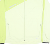 NEW BALANCE Womens Yellow & Cream Running Jacket XL Polyester Blend Zip