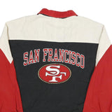 MIRAGE Mens Black & Red San Francisco Jacket L Nylon Zip Retro Sportswear