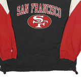 MIRAGE Mens Black & Red San Francisco Jacket L Nylon Zip Retro Sportswear