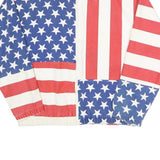CARABELLA Womens Red White & Blue Cotton Blend Zip Jacket L Stars Stripes