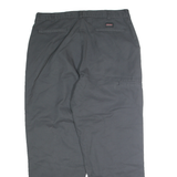 DICKIES Mens Regular Fit Cotton Black Workwear Trousers W36 L32 Casual Durable