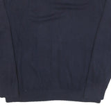 POLO RALPH LAUREN Mens Navy Blue Plain V Neck Basic Knit 2XL Cotton Blend Jumper