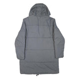 ELLESSE Womens Grey Long Sleeve Puffer Jacket UK 10 Polyester Blend Hood