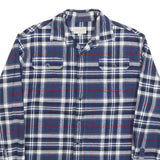 JACHS Mens Blue & Red Plaid Shirt M Cotton Blend Casual Button Down