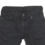 LEVI'S Mens Shorts Black Denim 511 M W30 Casual Cotton Stylish Roll Hem