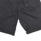 LEVI'S Mens Shorts Black Denim 511 M W30 Casual Cotton Stylish Roll Hem