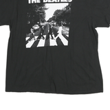 THE BEATLES Mens Black The Beatles Graphic T-Shirt XL Short Sleeve Crew Neck