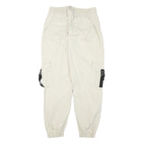 CHEROKEE Mens Cotton Blend Cream Relaxed Cargo Trousers W28 L28 Casual Zip