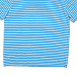 CHAPS Mens Blue & White Striped Short Sleeve Polo Shirt XL Classic Cotton Blend