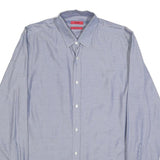 HUGO Mens Blue Shirt S Cotton Classic Formal Long Sleeve Button Shirt