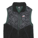 NIKE Womens Black Quilted & Fleece Vest XS Polyester Zip Outdoor Sleeveless