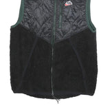 NIKE Womens Black Quilted & Fleece Vest XS Polyester Zip Outdoor Sleeveless