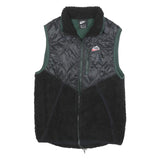 NIKE Womens Black Quilted & Fleece Vest XS Polyester Zip Outdoor Sleeveless