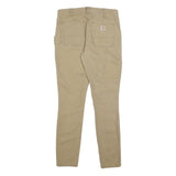 CARHARTT Womens Cotton Blend Beige Slim Fit Skinny Trousers W28 L29 Utility
