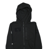 CHAMPION Mens Black Hoodie S Full Zip Cotton Blend Sports Casual