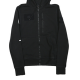 CHAMPION Mens Black Hoodie S Full Zip Cotton Blend Sports Casual