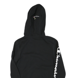 CHAMPION Mens Black Hoodie S Full Zip Cotton Blend Sports Casual