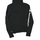CHAMPION Mens Black Hoodie S Full Zip Cotton Blend Sports Casual