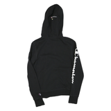CHAMPION Mens Black Hoodie S Full Zip Cotton Blend Sports Casual