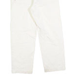 CARHARTT Mens Jeans White Regular Straight Denim W34 L28 Workwear Durable Zip