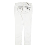 MISS ME Womens Jeans White Slim Skinny Denim W32 L30 Embroidered Pocket