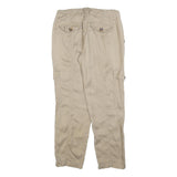 DIP Womens Beige Cotton Blend Regular Cargo Trousers W30 L28 Casual Utility Zip
