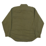 TOMMY HILFIGER Mens Green Long Sleeve Button Cotton Shirt L Casual Workwear