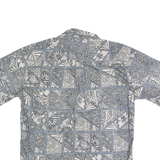 COOKE STREET Mens Blue & White Pattern Cotton Shirt M Hawaiian Casual Summer